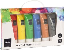 Akryylivärit 75ml 6os. 492100120