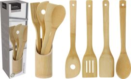 Keittiövälinesetti bambu 5-os 784610060