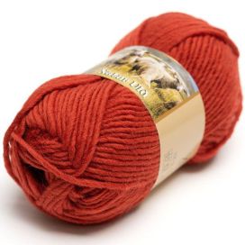 Hjertegarn Natur Uld 1536 Oranssinpunainen 100g