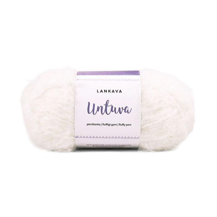 Lankava Untuva porrolanka 30 valkoinen 50g Lankava Untuva -langasta neulot upean porroisen oversize-neuleen tai