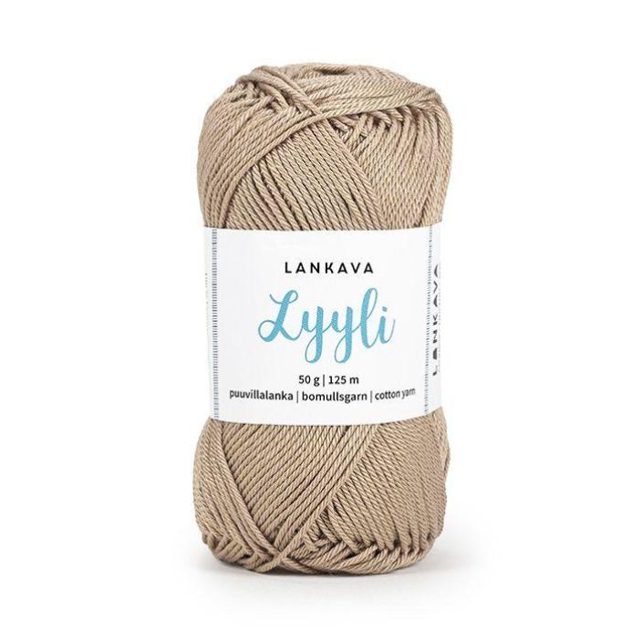 Lankava Lyyli puuvillalanka 804 latte 50g LYYLI-804