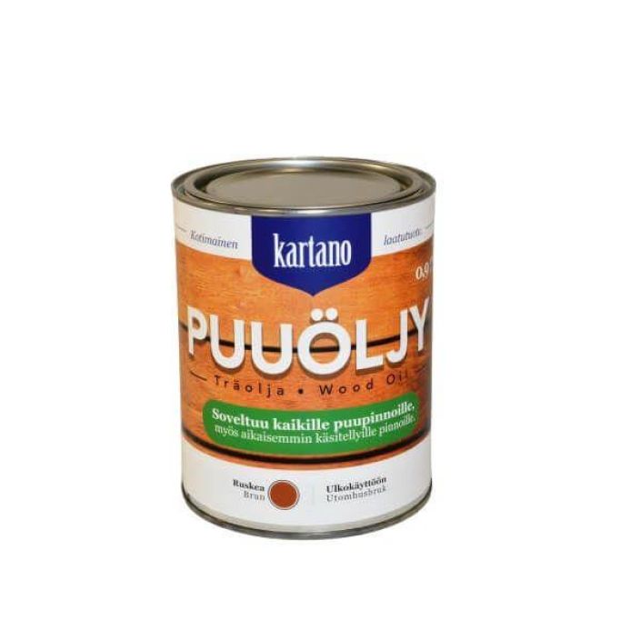 Kartano puuoljy ruskea 0,9L vesiohenteinen 995-1263 0,9L ruskea vesioh.