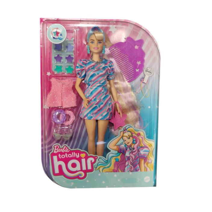 Barbie Totally hair nukke Nyt paaset laittamaan Barbien upeita polviin ulottuvia hiuksia! Barbie Totally hair nukke Nyt paaset laittamaan Barbien upeita polviin ulottuvia hiuksia!