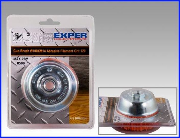Nylonkuppiharja 75mm M14 K120 3860075M14120 980-4119