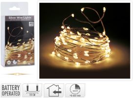 Hopeavaloketju 40led lämminvalk. timer AX9702210