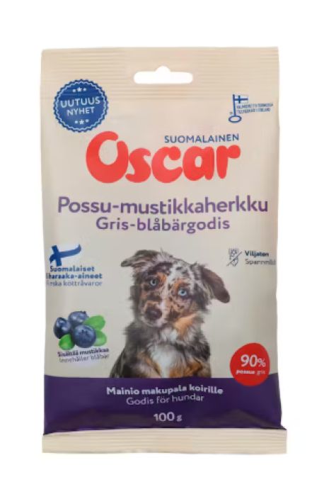 Oscar Possu-mustikkaherkku 100g 3601 Oscar Possu-mustikkaherkku 100g 3601