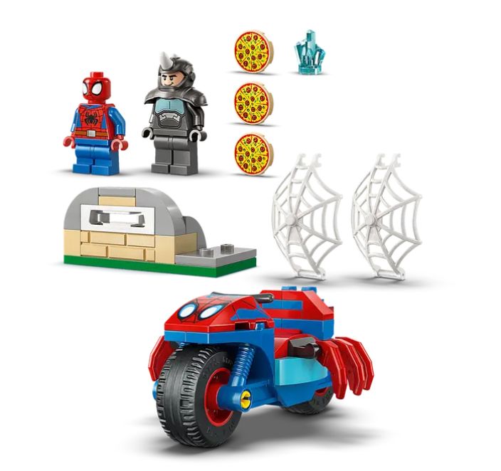 Spidey jahtaa Rhinoa moottoripyörällään 11206 tuotekuva 3