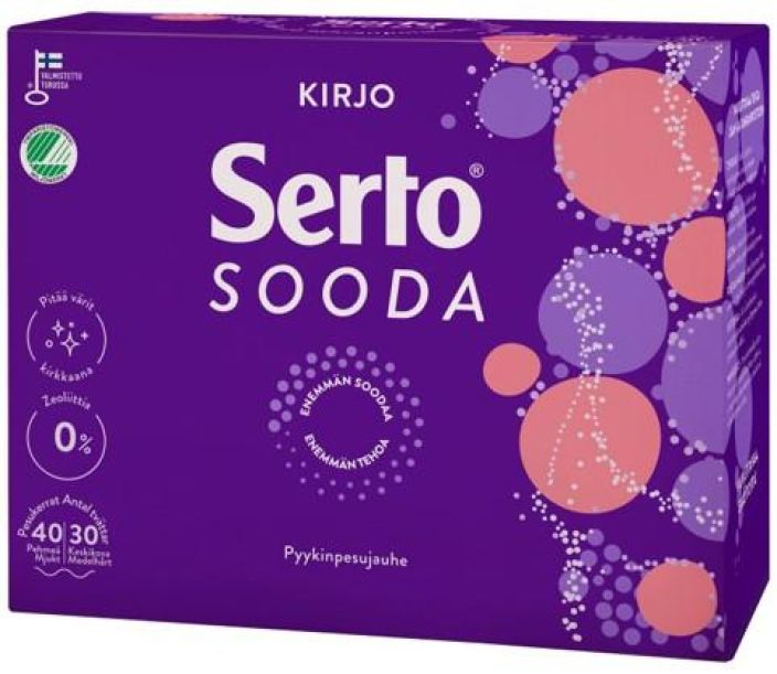 Serto sooda kirjo pyykinpesujauhe 1,35kg 22086999 970-310 Serto sooda kirjo pyykinpesujauhe 1,35kg 22086999 970-310