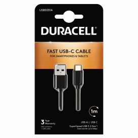 Duracell Kaapeli A to C USB 3.0 1m musta Duracell  USB5031A