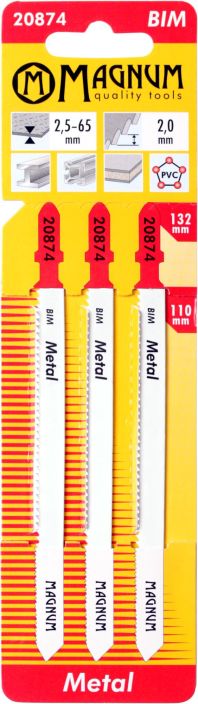 Pistosahantera 3kpl BIM 2,0/132mm 20874 980-1399