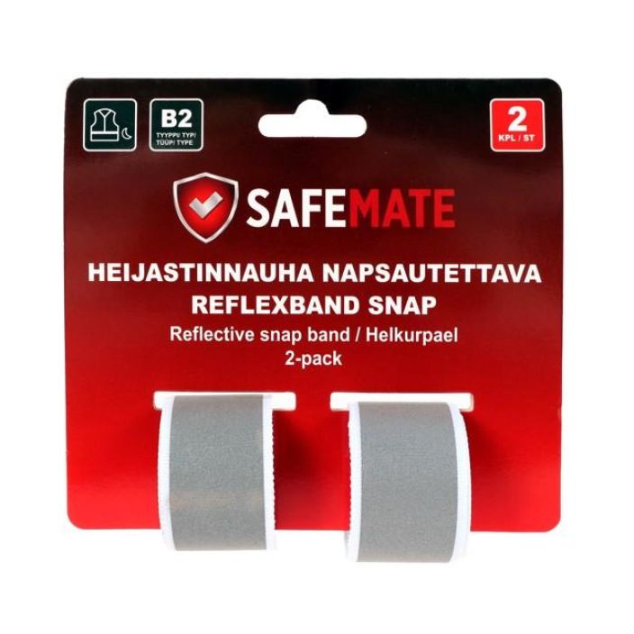 SafeMate heijastinnauha napsautettava 2kpl valkoinen 9975 SafeMate heijastinnauha napsautettava 2kpl valkoinen 9975