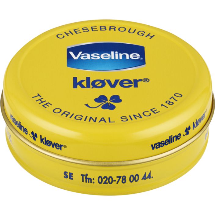 Klover Vaseline Original 40g Alkuperainen vaseliinituote, jota on kaytetty kuivan ihon suojaamiseen jo vuodesta Klover Vaseline Original 40g Alkuperainen vaseliinituote, jota on kaytetty kuivan ihon suojaamiseen jo vuodesta
