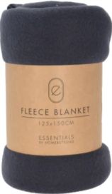 Fleece huopa antrasiitti 125x150cm