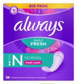 Always pikkuhousunsuoja Daily fresh normal 58kpl