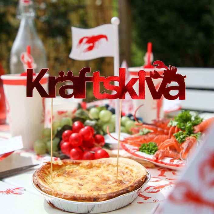 Kakkukoriste &quot;kräftskiva&quot; 74036 tuotekuva 1