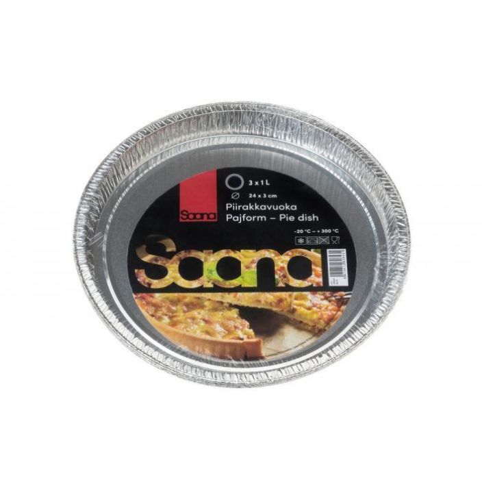 Saana alumiini piirakkavuoka 25cm 3kpl 280843 924-2630