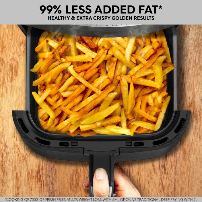 OBH Nordica airfryer Easy Fry &amp; Grill Classic 2in1 Black Mechanical 1550W AG5018S0 tuotekuva 2