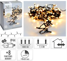 Valoketju 240LED lämminvalkoinen