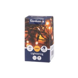 Finnlumor Valoketju 80LED meripihka 