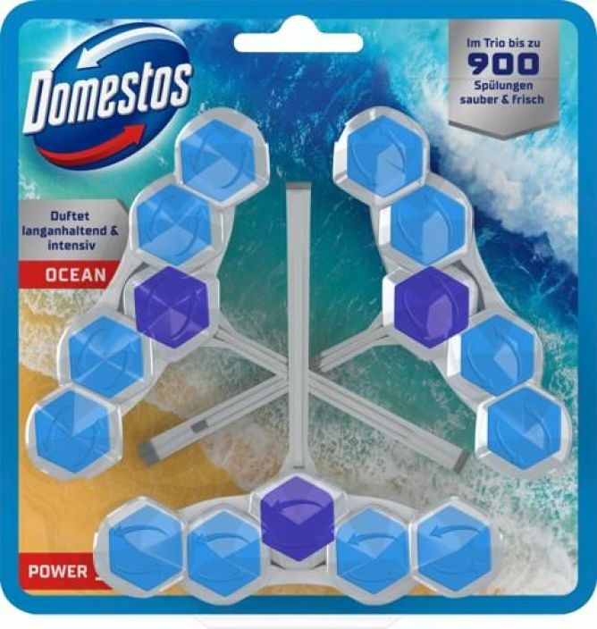 Domestos WC-raikastin Power 5 Ocean 3-pack T287121 Domestos WC-raikastin Power 5 Ocean 3-pack T287121