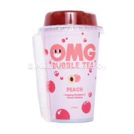 OMG Bubble Tea persikka mansikka palloilla 270ml