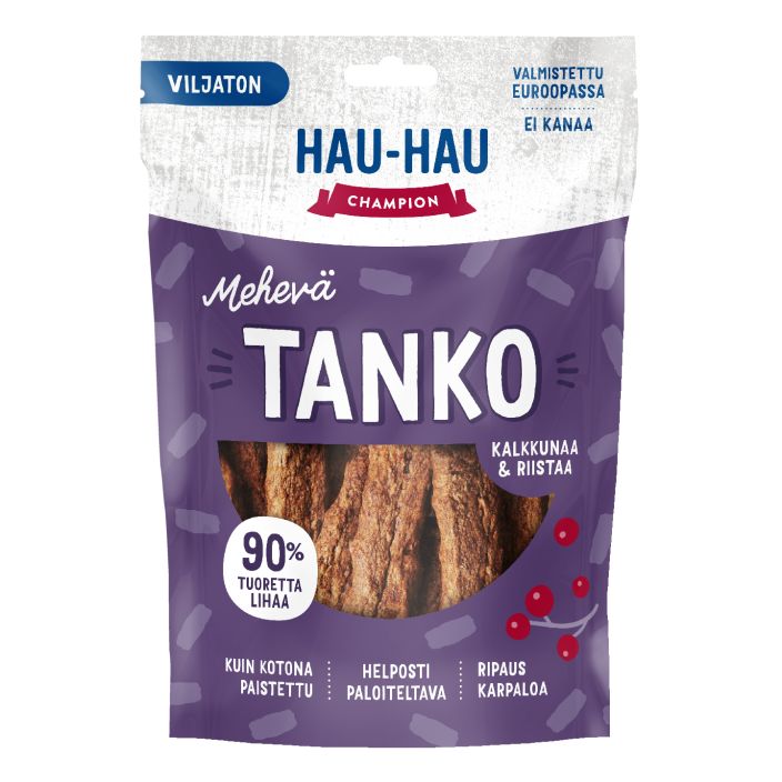 HHC Meheva Tanko kalkkuna&riistaa 140g Nailla herkuilla valloitat koiraystavasi sydamen! Hau-Hau Championin Mehevat Tangot HHC Meheva Tanko kalkkuna&riistaa 140g Nailla herkuilla valloitat koiraystavasi sydamen! Hau-Hau Championin Mehevat Tangot