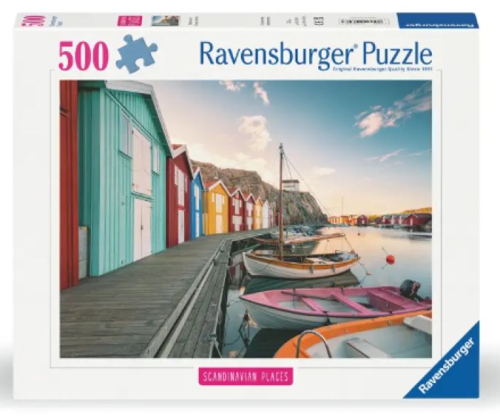 Ravensburger Boathouses in Smogen, Sweden 500p palapeli Ravensburgerin 500 palan palapeli. Ravensburger Boathouses in Smogen, Sweden 500p palapeli Ravensburgerin 500 palan palapeli.