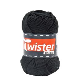 Twister Ibiza puuvillalanka 90 schwarz 50g