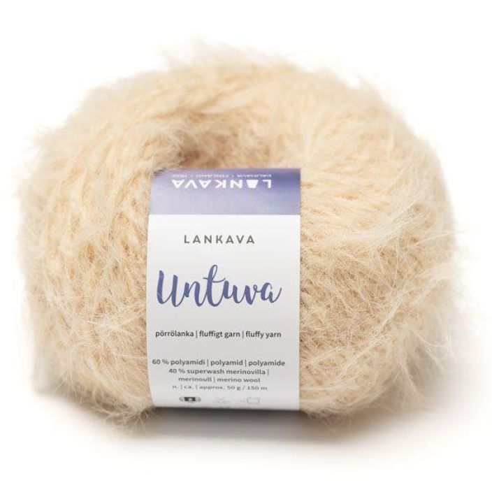 Lankava Untuva porrolanka 34 vaalea beige 50g UNTUVA-34