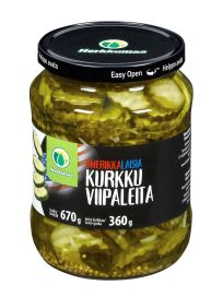 Herkkumaa Herkkumaa Amerikkalaisia kurkkuviipaleita 670/360g 
