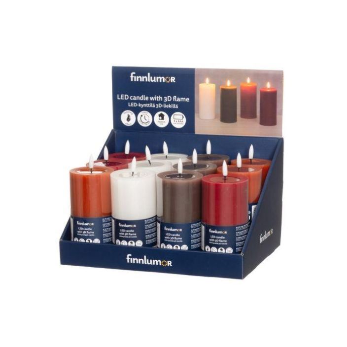 Finnlumor 3D LED poytakynttila sula parafiini 15 cm lajitelma 649559 924-5539 Finnlumor 3D LED poytakynttila sula parafiini 15 cm lajitelma 649559 924-5539