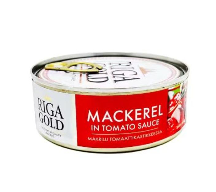 Riga Old Makrillipalat tomaattikastikkeessa 240g/144g Riga Old Makrillipalat tomaattikastikkeessa 240g/144g