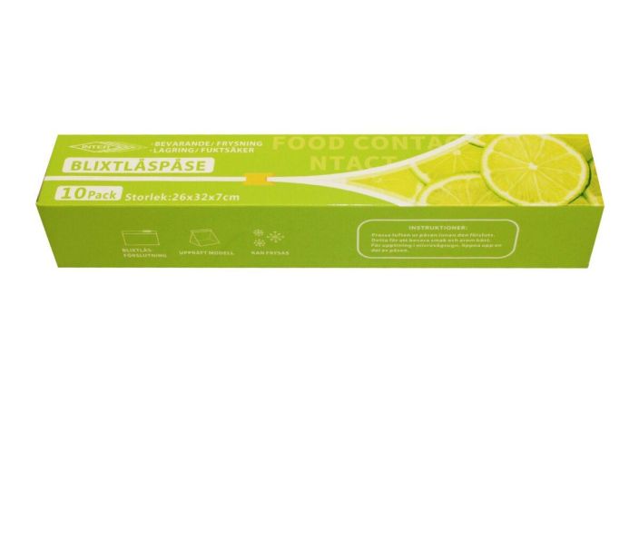 Uudelleensuljettava pussi 26x32cm 10-pack 26673 Uudelleensuljettava pussi 26x32cm 10-pack 26673