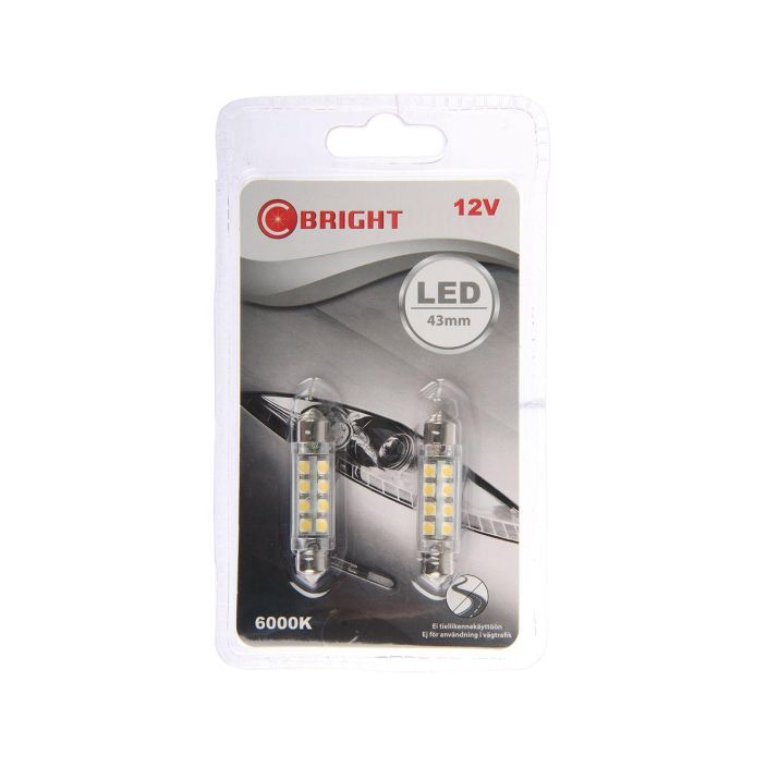 LED-Polttimopari 12V SV8,5-8 valk. 29-2726VA 908-1038