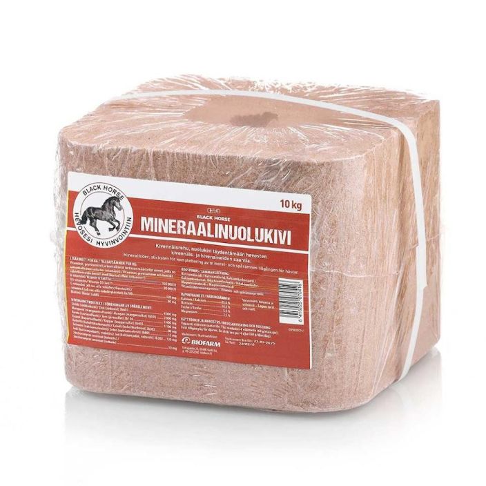 Black Horse mineraalinuolukivi 10kg Hevosille tarkoitettu mineraalinuolukivi.