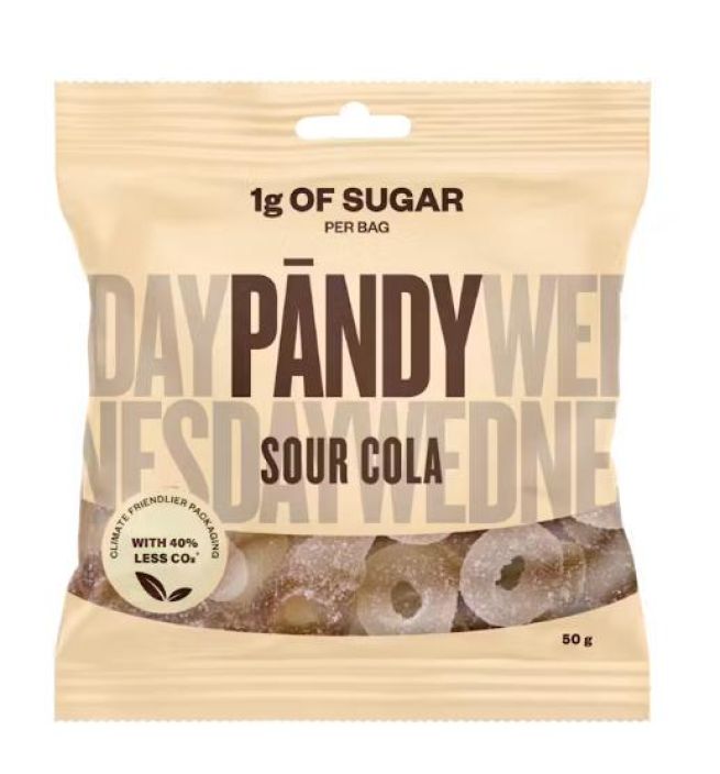 Pandy Sour Cola makeispussi 50g Pandy Sour Cola makeispussi 50g