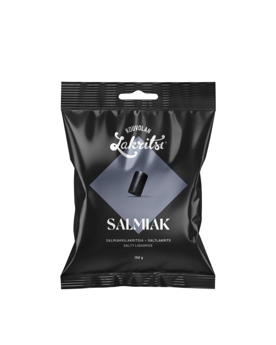 Kouvolan lakritsi Salmiak 150g Saisiko olla lakritsia salmiakkisella vivahteella? Tassa makeisessa yhdistyy Kouvolan lakritsi Salmiak 150g Saisiko olla lakritsia salmiakkisella vivahteella? Tassa makeisessa yhdistyy