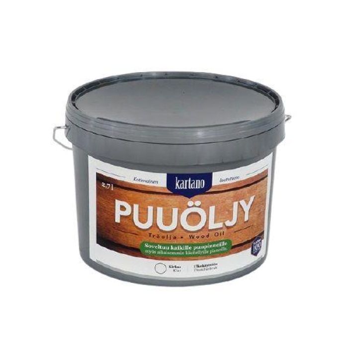 Kartano puuoljy kirkas 2,7L vesiohenteinen 995-1261 2,7L kirkas vesiohenteinen
