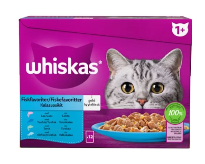 Whiskas 1+ kalasuosikit 12x85g 442856 905-2188 Whiskas 1+ kalasuosikit 12x85g 442856 905-2188