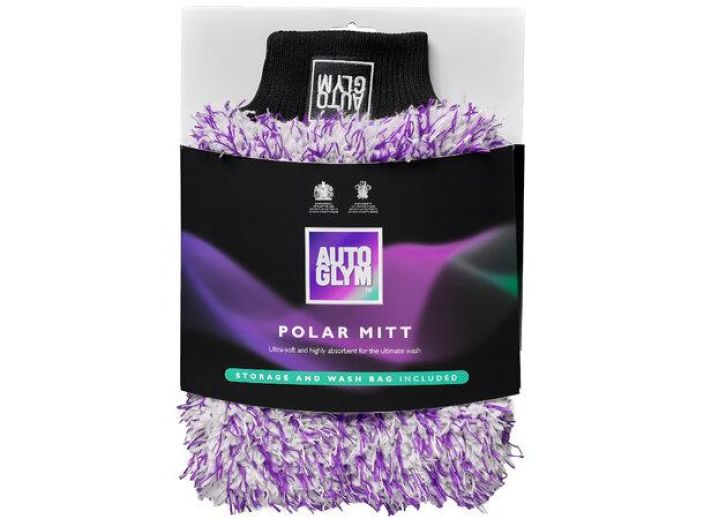 Autoglym Polar Mitt Aarimmaisen pehmealla ja imukykyisella Polar Mitt pesukintaalla peset autosi kaikki pinnat helposti