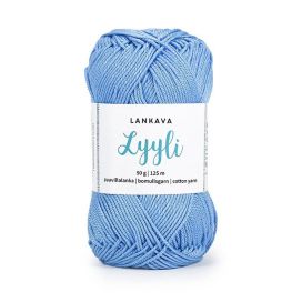 Lankava Lyyli puuvillalanka 814 kesätaivas 50g