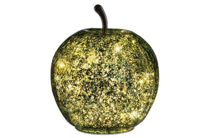 Finnlumor Lasiomena LED-valoilla hopeoitu vihreä 16cm 658914 tuotekuva 1 Finnlumor Lasiomena LED-valoilla hopeoitu vihreä 16cm 658914 tuotekuva 1