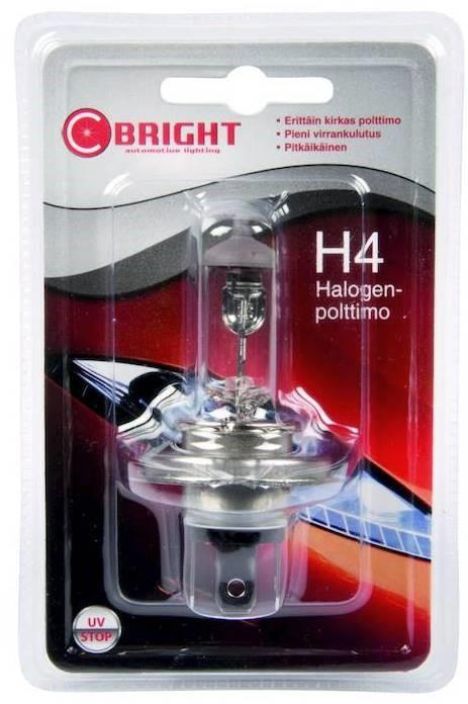 C-Bright polttimo H4 12V 60/55W Perinteinen H4 -ajovalopolttimo.