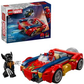 Lego Spider-Manin auto vastaan Venomiksi muuttunut Wolverine 76336