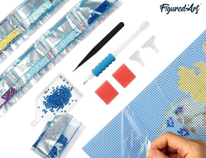 Timanttimaalaus Tree of Life kehystetty 40x50cm DP-091-Y tuotekuva 2