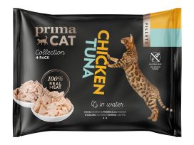 PrimaCat PC Fillets kanaa vedessä, tonnikalaa vedessä 4x50g 9159