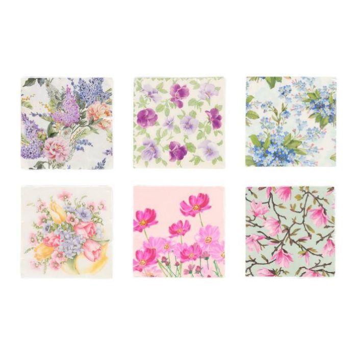 Ruokaliina kukka-aihe 33x33cm 20kpl 642455 924-6440