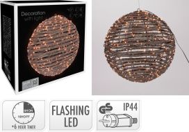 LED-valopallo extra warm white 400led 35cm