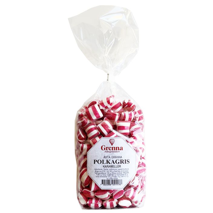Grenna polkaramellit 400g 4117-20 Aidot Grenna polkakaramellit suoraan Ruotsista.