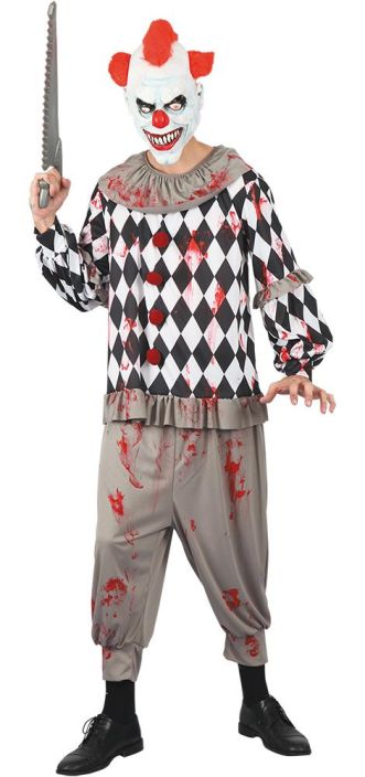 Creepy clown boy aikuisten asu 96018 926-3101